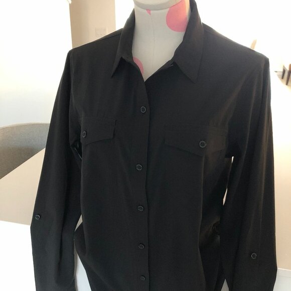 Eddie Bauer Departure 2.0 Classic Fit Casual Lg Sleeve Shirt UPF 50+ Navy Sz M - Picture 2 of 11